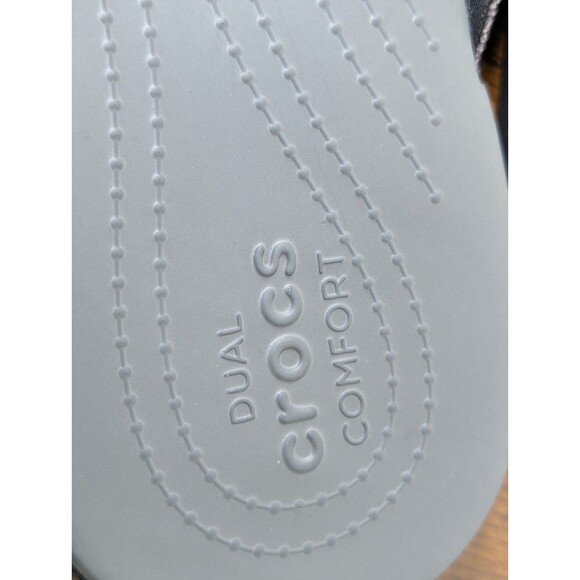Size 15 Crocs Santa Cruz Canvas Flip Flop Thong Black Grey Slip On Men Sandals main image 10